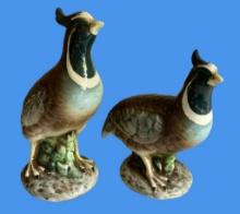 (2) Porcelain Quail Figurines