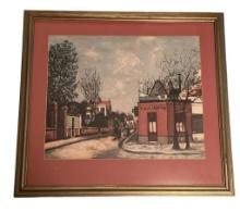 Framed, Matted, and Signed Maurice Utrillo