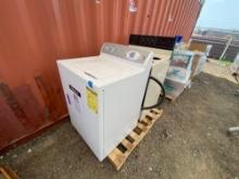 General Electric Washer, Model: WJRE5550K2WW, Srl# FT197017G, Stove, Model: WEF322SADA,