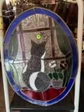 Stainglass Art Cat 21" X 16"