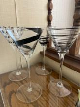 LSA Jazz Designer Martini Glasses Set of 4