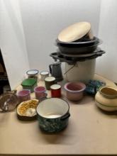 vintage granite ware porcelain on steel items kitchen items