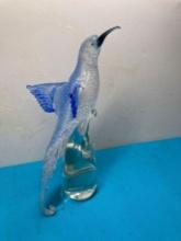 Formia di Vetri Murano Cobalt Silver Glass Bird