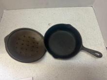 cast iron five skillet with self basting lid