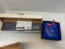 Waterford crystal turtle and letter opener