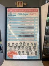 rare vintage framed poster Louisville slugger bats