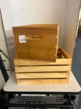 2 wooden crates