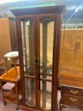 wooden glass door cabinet