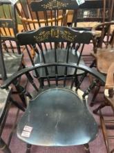 2 black Nicholas and stone chairs