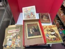 Great old children?s books children?s wreath, Saalfield baby land , peep at Circus, chatterbox