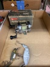 Abu Garcia ambassador C reel in box with accessories two lures