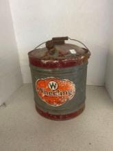 vintage wheeling oil can