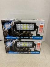 Two new boxes of 12 high-power LED 7 1/2 inch double row light bars