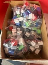 large lot of phone charger blocks