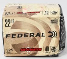 325 Rounds Of Federal .22 LR Ammunition