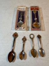 6 Souvenir Collectors Spoons
