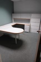 OFFICE CONTENTS, DESK, FILE CABINETS & DRY ERASE BOARD X1