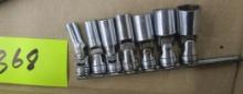 Snap-On Swivel Sockets, 3/8"-3/4"