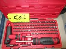 MAC 123 Piece 1/4" Hex Bit ratcheting Screwdriver Set