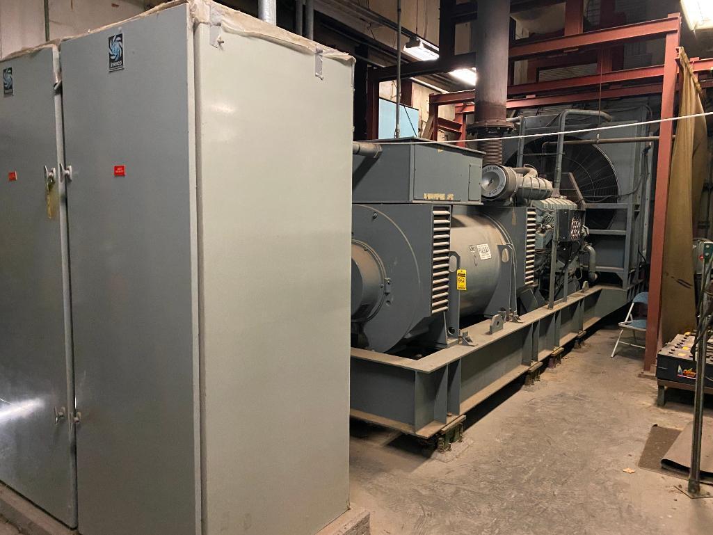 1997 LeRoy Somer 1875 KVA Generator, Type PA1006115-70-P4, w/ Mitsubishi 1769 HP V 12 Diesel Engine,