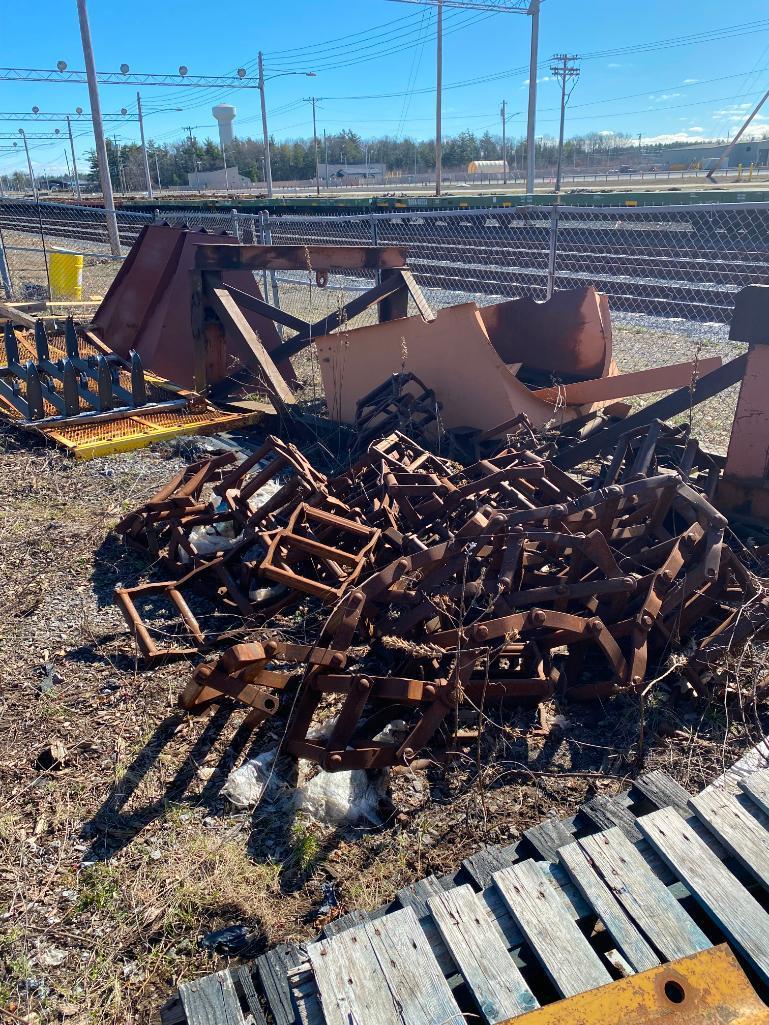 Large Lot of Scrap; Conveyor Parts, I-Beams, & Metal Decking