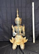 Thai Thepphanom Gilded Bronze Sculpture