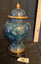 Blue Cloisonne Vase