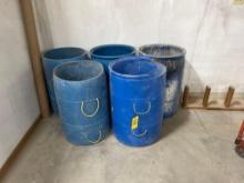 Lot Of Blue 50gal Barrels