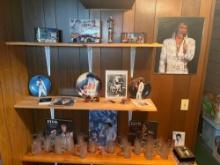 Elvis and nascar items and memorabilia