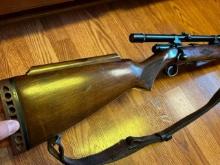 Winchester mod 43 22 Hornet with early weaver G6 scope