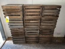 (18) Wood Apple Crates