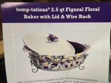 Temp-tations 2.5qt Baker with lid and rack