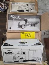 First Gear GMC, Ford, Mack diecast trucks bid x 3