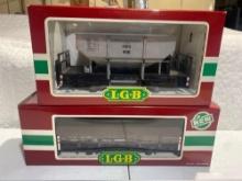 LGB G Gauge (2) Freight Cars W/ Boxes