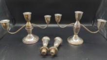 Sterling Silver Weighted Candle Holders