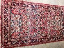 Vintage rug 4'.2" ... 7'.0" Sarouk. Iran, 1950's