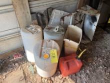 Assortment of Plastic Liquid Tubs/Gas Can