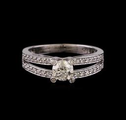 0.74 ctw Diamond Ring - 14KT White Gold