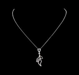 0.55 ctw Diamond Necklace - 14KT White Gold