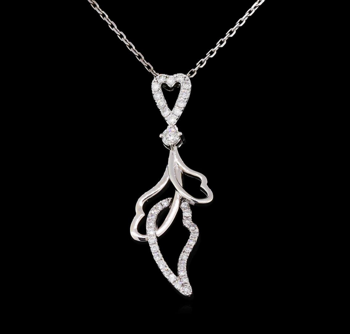 0.55 ctw Diamond Necklace - 14KT White Gold