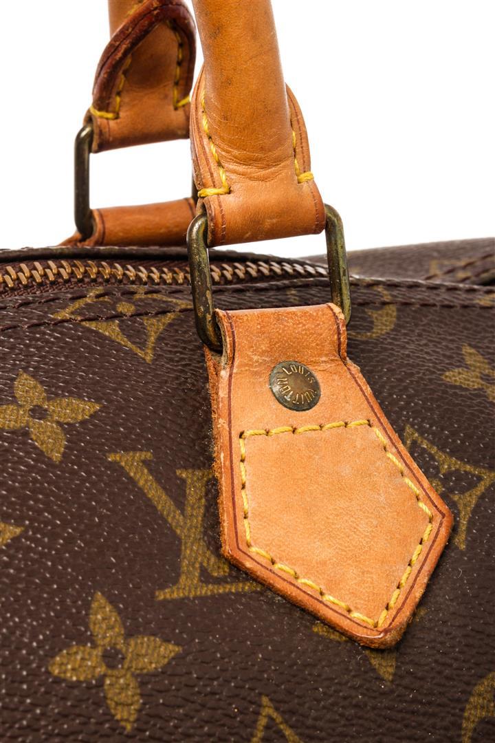 Louis Vuitton Brown Monogram Canvas Speedy 35 Satchel Bag