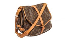 Louis Vuitton Brown Monogram Canvas Saumur 35 Shoulder Bag