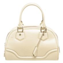 Louis Vuitton Ivory Epi Leather Bowling Montaigne PM Bag