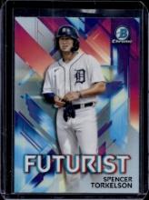 SPENCER TORKELSON 2021 BOWMAN CHROME FUTURIST REFRACTOR ROOKIE CARD