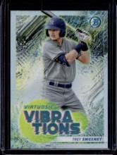 TREY SWEENEY 2022 BOWMAN CHROME VIBRATIONS REFRACTOR ROOKIE CARD