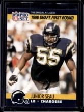 JUNIOR SEAU 1990 PRO SET ROOKIE CARD