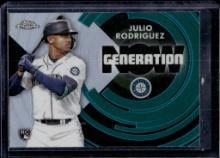 JULIO RODRIGUEZ 2022 TOPPS CHROME GENERATION REFRACTOR ROOKIE CARD