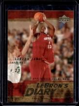 LEBRON JAMES 2003-04 UPPER DECK LEBRONS DIARY ROOKIE CARD