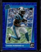 CHUBA HUBBARD 2021 PANINI OPTIC BLUE SCOPES PRIZM ROOKIE CARD