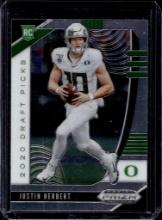 JUSTIN HERBERT 2020 PANINI PRIZM DRAFT ROOKIE CARD